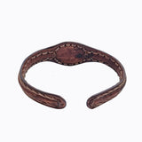 Boho Handcrafted Genuine Vegetal Leather Bracelet with Red Agate Stone-Unisex Gift Fashion Jewelry Cuff