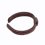 Boho Handcrafted Genuine Vegetal Leather Bracelet with Red Agate Stone-Unisex Gift Fashion Jewelry Cuff