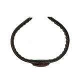 Boho Handcrafted Genuine Vegetal Leather Bracelet with Red Agate Stone-Unisex Gift Fashion Jewelry Cuff