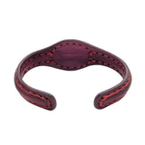 Boho Handcrafted Genuine Vegetal Leather Bracelet with Green Agate Stone-Unisex Gift Fashion Jewelry Cuff