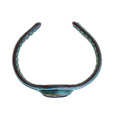 Boho Handcrafted Genuine Green Leather Bracelet with Yellow Agate Stone-Unisex Gift Fashion Jewelry Bracelet Cuff