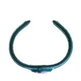 Handcrafted Genuine Green Leather Bracelet with Black Agate Stone-Gift Fashion Women's Jewelry Cuff