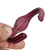 Handcrafted Genuine Vegetal Leather Bracelet with White Cat Eye Stone Setting-Unisex Gif Fashion Jewelry Cuff