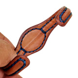 Handcrafted Genuine Vegetal Brown Leather Bracelet with Gray Agate Stone Setting-Unisex Gift Fashion Jewelry Cuff