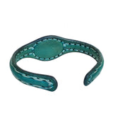 Handcrafted Genuine Leather Bracelet with Black Agate Stone -Gift Fashion Unisex Jewelry Bracelet Cuff