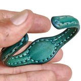 Handcrafted Genuine Leather Bracelet with Black Agate Stone -Gift Fashion Unisex Jewelry Bracelet Cuff