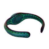 Handcrafted Genuine Leather Bracelet with Tiger Eye Stone -Unisex Gift Fashion Jewelry with Natural Stone Cuff