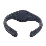 Handcrafted Genuine Vegetal Leather Bracelet with Yellow Agate Stone Setting-Unisex Gift Fashion Jewelry Cuff