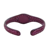 Boho Handcrafted Genuine Maroon Leather Bracelet with White Agate Stone Setting-Life Style Unisex Gift Fashion Jewelry Bangle-Cuff