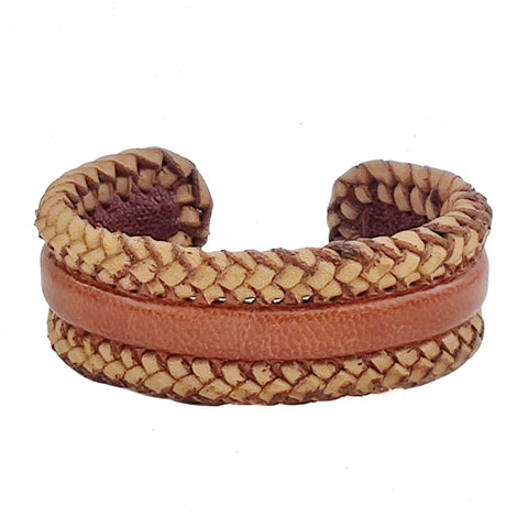 Boho Handcraft Braided Brown Genuine Vegetal Leather Bracelet-Unisex Gift Fashion Leather Jewelry Cuff Wristband