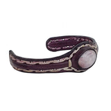 Bohemian Handcrafted Genuine Brown Vegetal Leather Bracelet with White Agate Stone Setting-Lifestyle Unisex Gift Fashion Jewelry Wristband
