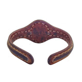 Bohemian Unique Handcrafted Vegetal Black and Brown Leather Bracelet with Tiger Eye Stone-Unisex Gift Fashion Jewelry Wristband Cuff