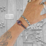Unique Handcrafted Genuine Leather Bracelet with Purple Agate Stone Setting-Life Style Unisex Gift Fashion Jewelry Bangle Cuff Wristband