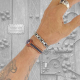 Unique Handcrafted Genuine Leather Bracelet with Purple Agate Stone Setting-Life Style Unisex Gift Fashion Jewelry Bangle Cuff Wristband