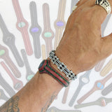 Unique Handcrafted Black Vegetal Leather Bracelet with Black Agate Stone Setting-Unique Gift Fashion Jewelry Cuff-Adjustable Wristband