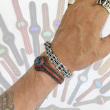 Unique Handcrafted Black Vegetal Leather Bracelet with Black Agate Stone Setting-Unique Gift Fashion Jewelry Cuff-Adjustable Wristband