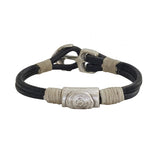Handcrafted 9 inches Brown Genuine Leather Unisex Marine Style Fashion Bracelet-Cuff-Stainless Anchor Design Bracelet