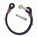 Handcrafted 7. 3/4 inches Brown Genuine Leather Unisex Marine Style Fashion Bracelet-Cuff-Stainless Stainless Shackle  Design Bracelet