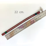 Handcrafted 8. 1/2 inches Brown Genuine Leather Unisex Marine Style Fashion Bracelet-Cuff-Stainless Stainless Shackle  Design Bracelet