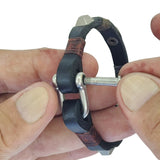 Handcrafted 7.75 inches Black Genuine Leather Unisex Marine Style Fashion Bracelet-Cuff-Stainless Stainless Shackle  Design Bracelet