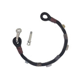 Handcrafted 7.75 inches Black Genuine Leather Unisex Marine Style Fashion Bracelet-Cuff-Stainless Stainless Shackle  Design Bracelet