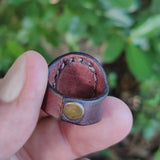Unique Handcrafted Vegetal Leather Ring with Firuze Stone Setting-Lifestyle Unisex Gift Fashion Jewelry with Naturel Stone