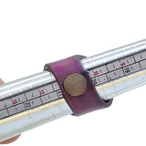 Handcrafted Vegetal Leather Ring with Gray Agate Stone Setting-Unique Unisex Gift Fashion Jewelry with Naturel Stone.