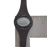 Unique Handcrafted Vegetal Black Leather Ring with Gray Agate Stone Setting-Lifestyle Unisex Gift Fashion Jewelry with Naturel Stone