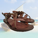 Handcrafted Strappy Strappy Vegetal Leather Women Sandalet -Life Style Shoes-Gift Fashion Footwear-Strappy Sandal
