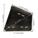 Handcrafted Rustic Brown Genuine Vegetal Leather Right Side Saddle Bag with Conchos-Gift Universal-Harley Davidson Sportster Swingarm Bag