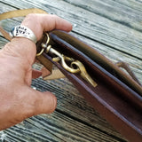 Handcrafted Genuine Vegetal  Rustic Brown Leather Postman Shoulder Bag-Gift Cross Body Bag-Leather Messenger Bag