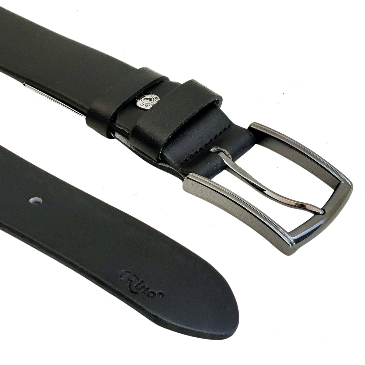 Quality 1.6 inches Width Black Genuine Vegetal Leather Sport  display picture 1
