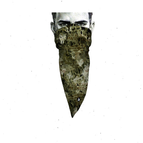 Unique Neck Gaiter - Triangle Face Mask - Badges Camo - Green Face Mask - Protective Face Cover - Biker Bandana - Gift Design Scarf