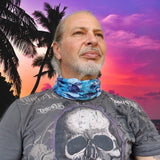 Neck Gaiter-Face Mask-Head Scarves-Headband-Caretta Design Blue Color Bandana-Quality Gift Headwear Face Shield