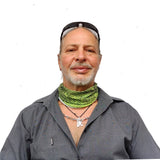Neck Gaiter-Face Mask-Head Scarves-Headband-DXF-Green Bandana-Hair Scarf-Gift Headwear-Sports Face Shield