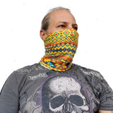 Neck Gaiter-Face Mask-Head Scarves-Headband-Ethnic Yellow-Yellow Bandana-Quality Gift Headwear Face Shield