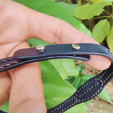 Boho Handcrafted Genuine Vegetal Leather Choker with Red Agate Stone-Unisex Gift Fashion Jewelry with Natural Stone