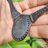 Boho Handcrafted Genuine Vegetal Leather Choker with Red Agate Stone-Unisex Gift Fashion Jewelry with Natural Stone