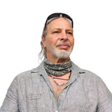 Neck Gaiter-Face Mask-Head Scarves-Headband-Hieroglyphs-Brown Bandana-Hair Scarf