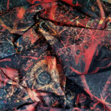 Unique Neck Gaiter - Triangle Face Mask - Fractals - Red and Black Face Mask - Protective Face Cover - Biker Bandana - Gift Design Scarf