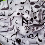 Notes Coolmax Active Bandana-Gray Music Notes Design Gray Color Sports Wear-Quality Gift Active Purpose Headwear Face Shield