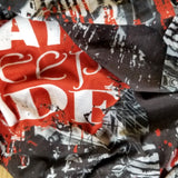 Unique Neck Gaiter - Triangle Face Mask - ESR - Black and Red Face Mask - Protective Face Cover - Biker Bandana - Gift  Design Scarf