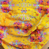 Neck Gaiter-Face Mask-Coolmax Bandana-Psychedelic Yellow Color Bandana-Sports Wear-Quality Gift Active Purpose Headwear Face Shield