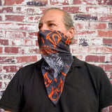 Unique Neck Gaiter - Triangle Face Mask - Chopper - Flames Face Mask - Protective Face Cover - Biker Bandana - Gift Design Scarf