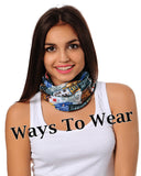 Neck Gaiter-Face Mask-Head Scarves-Headband-Candella -Green and Black Bandana-Quality Gift Headwear-Face Shield