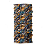 Neck Gaiter-Face Mask-Head Scarves-Headband-Comb-Orange and Blue Bandana-Hair Scarf-Fitness Headwear Fishing Face Shield
