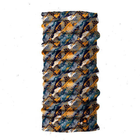 Neck Gaiter-Face Mask-Head Scarves-Headband-Comb-Orange and Blue Bandana-Hair Scarf-Fitness Headwear Fishing Face Shield