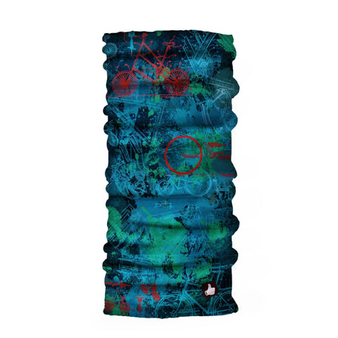 Neck Gaiter-Face Mask-Head Scarves-Headband-Fahrrad Cycle Design-Blue Bandana-Quality Gift Headwear-Face Shield