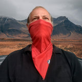 Unique Neck Gaiter - Triangle Face Mask - Abstract Red - Red Face Mask - Protective Face Cover - Biker Bandana - Gift Design Scarf