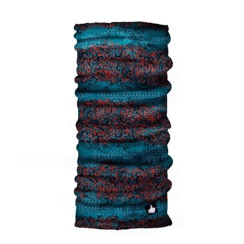 Neck Gaiter-Face Mask-Coolmax Bandana-Bonfire-Blue and Red Color Sports Wear-Quality Gift Active Purpose Headwear Face Shield